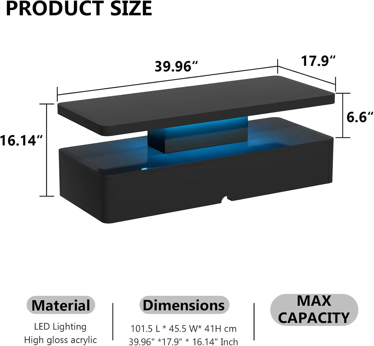 Lumos LED Modern Coffee Table